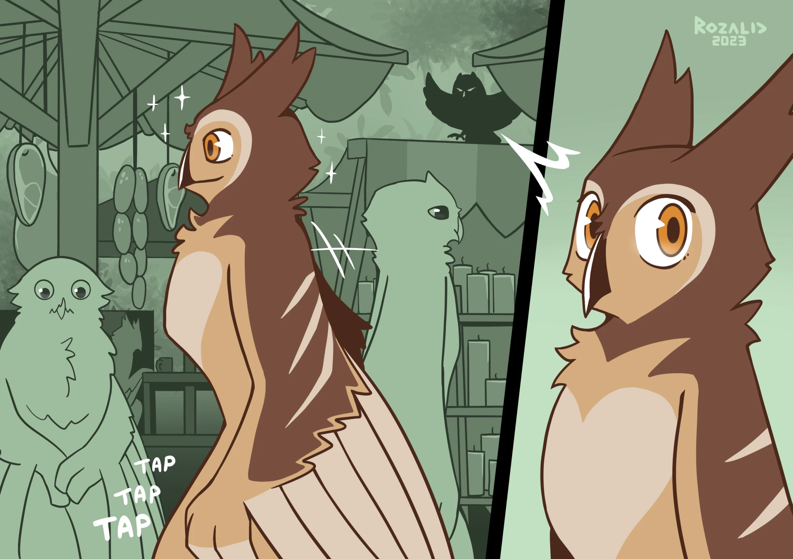 Kinky Owls: Bondage porn comic picture 1