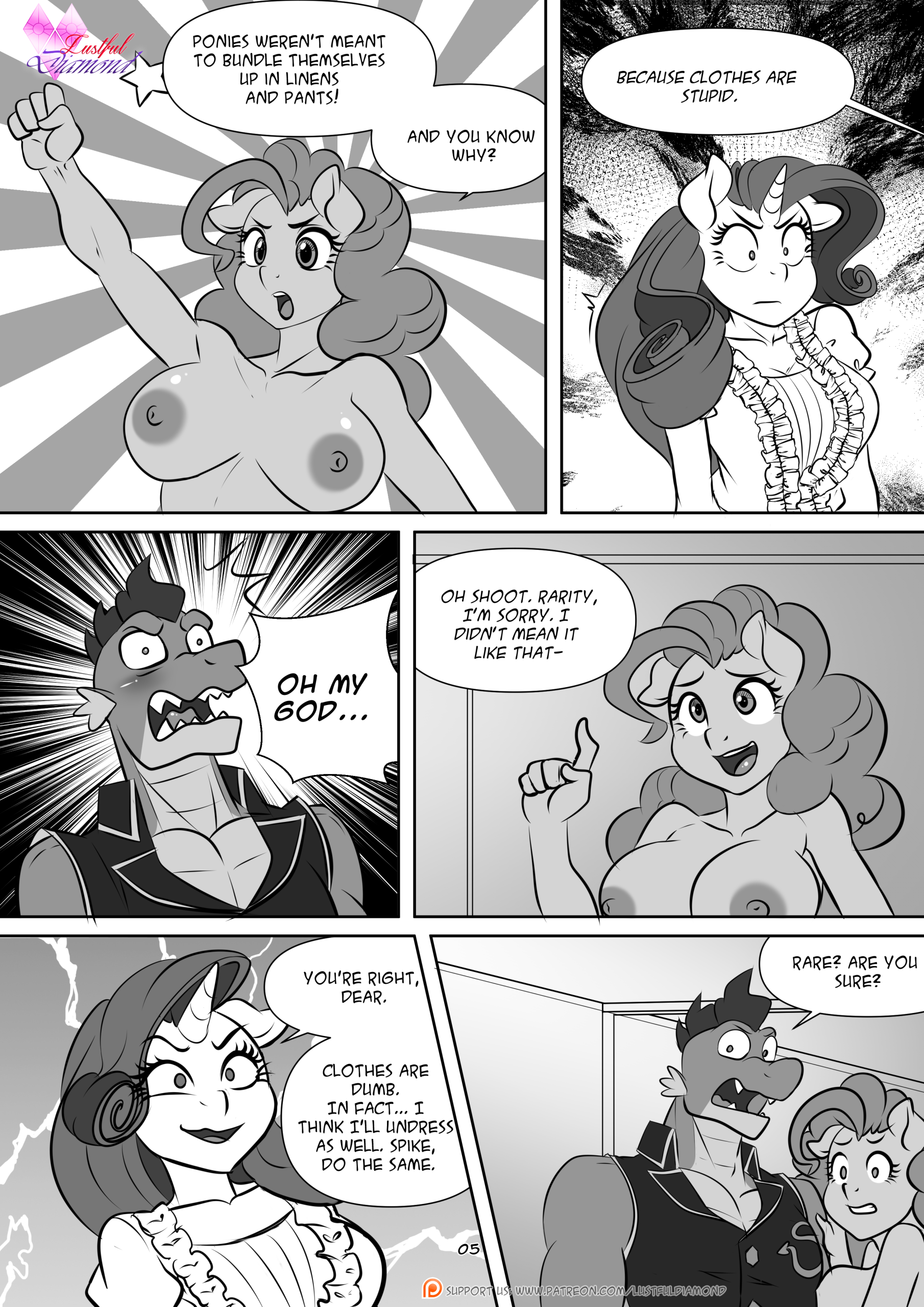 Lustful Diamond - Pink in the Halls porn comic picture 7