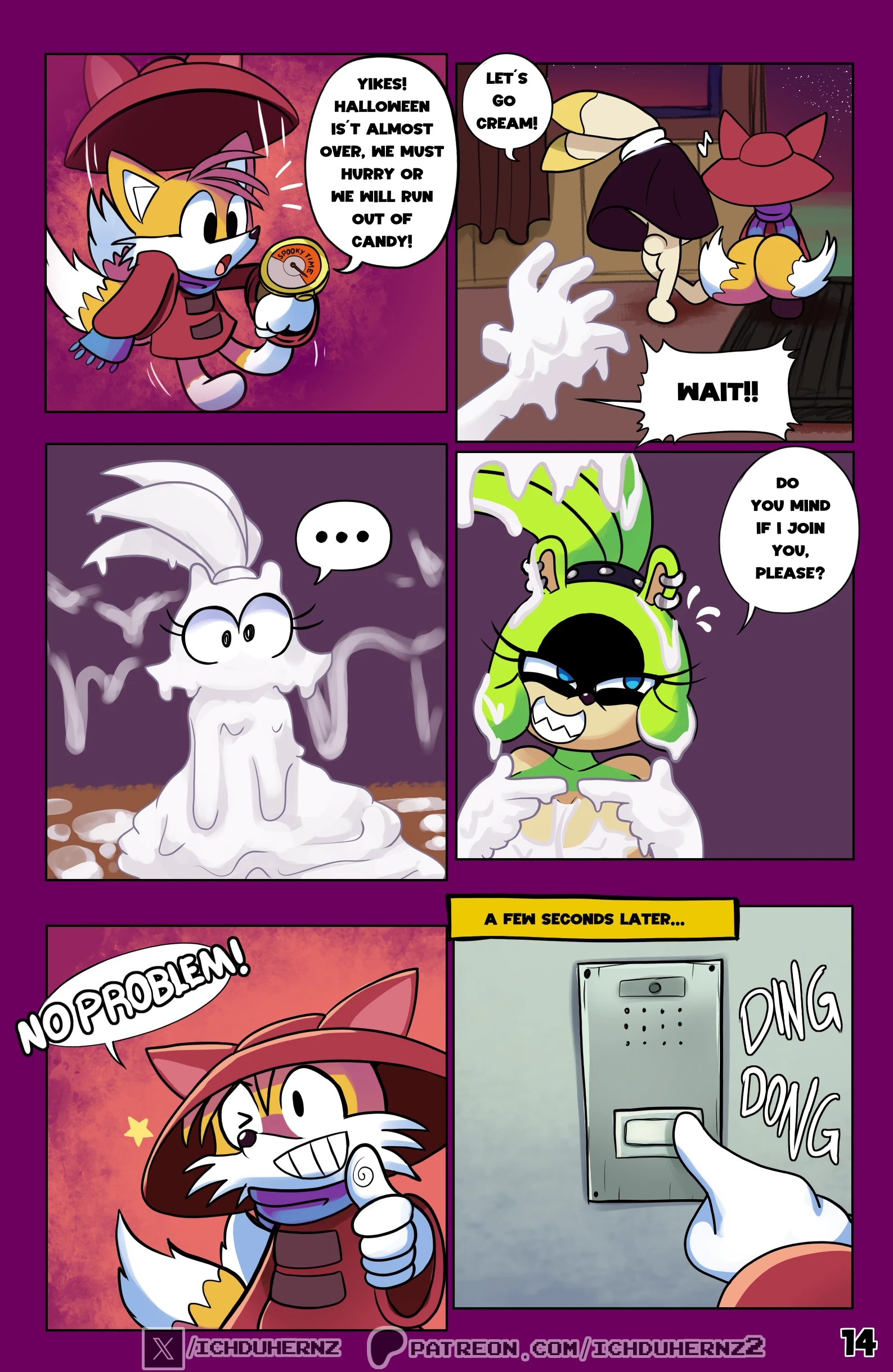 Tails and Cream Halloween Moment porn comic picture 16
