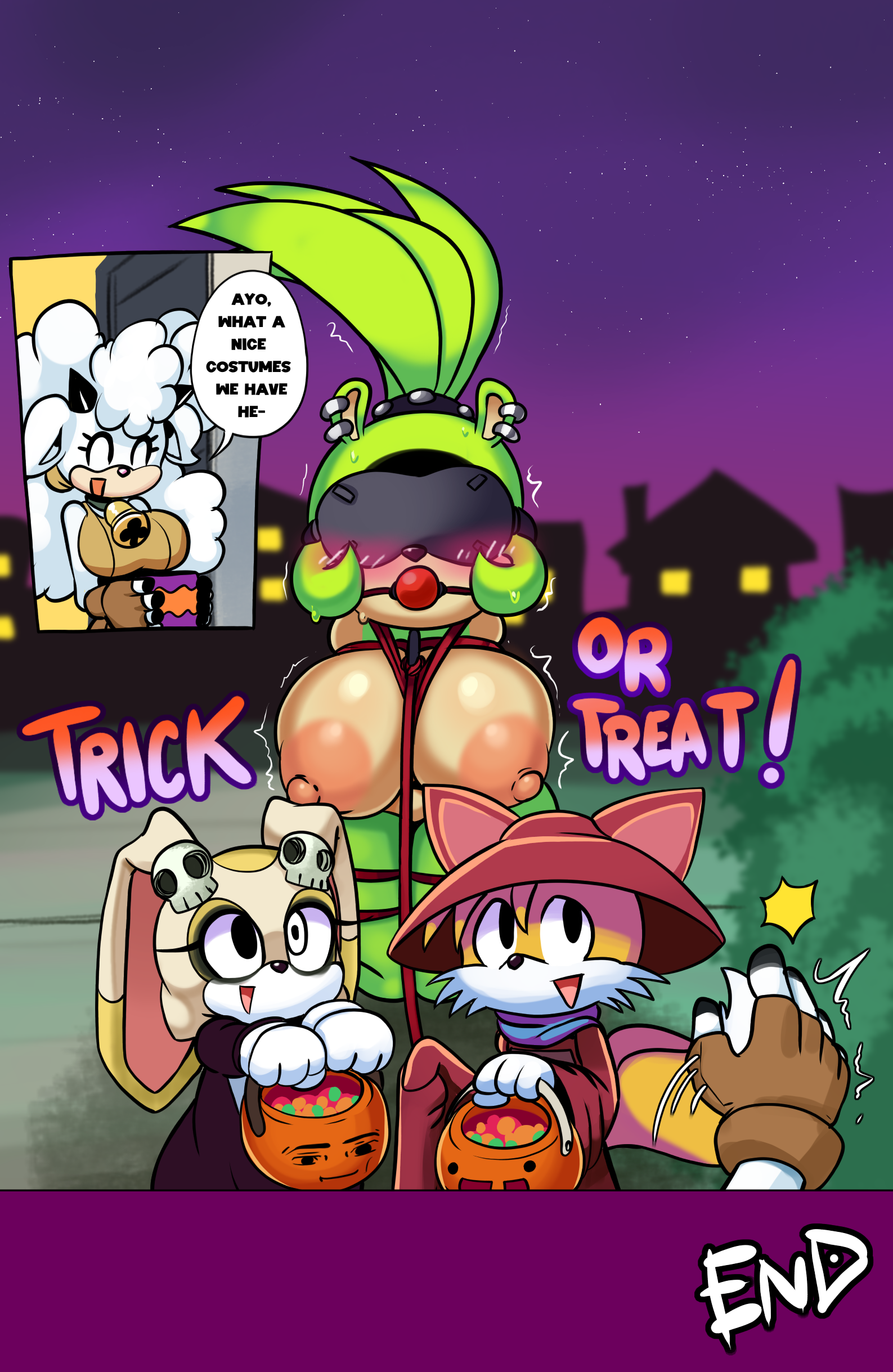 Tails and Cream Halloween Moment porn comic picture 17