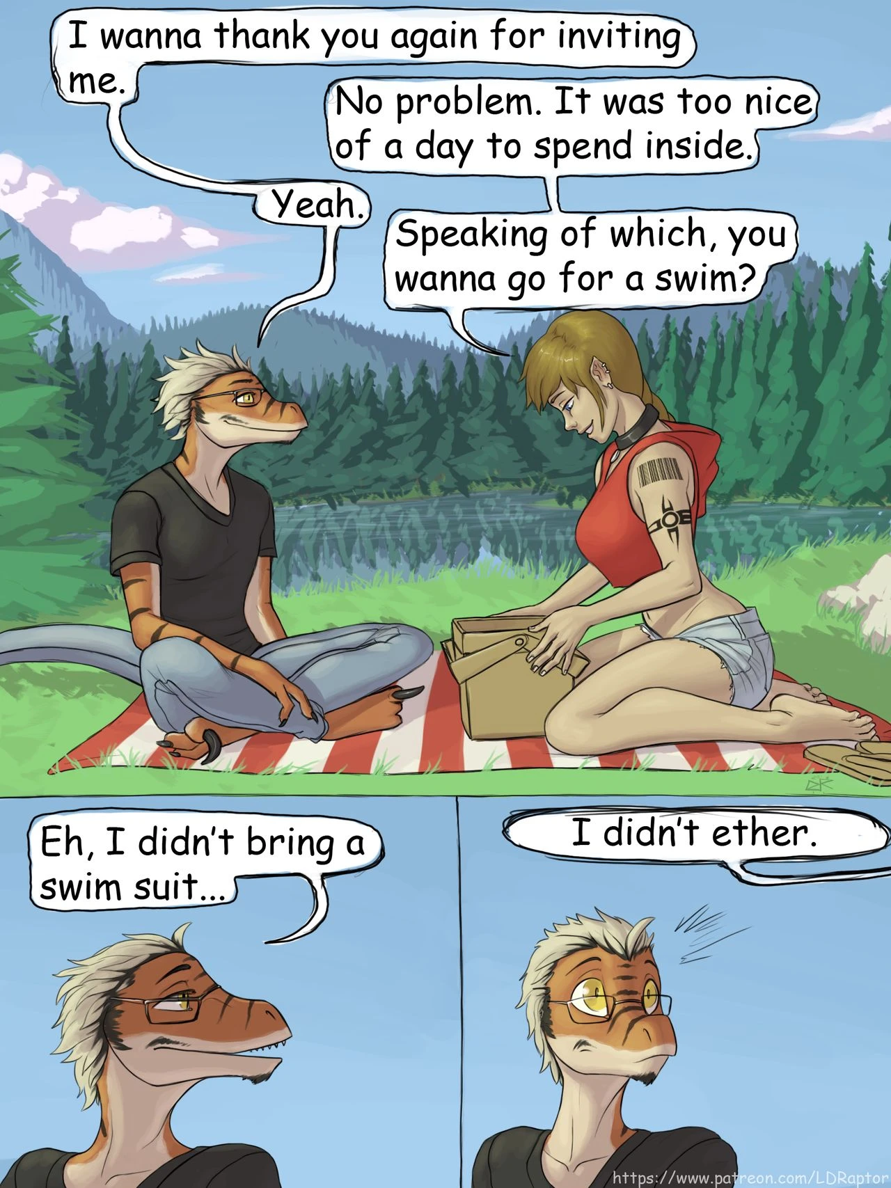 A Day by the Lake porn comic picture 1