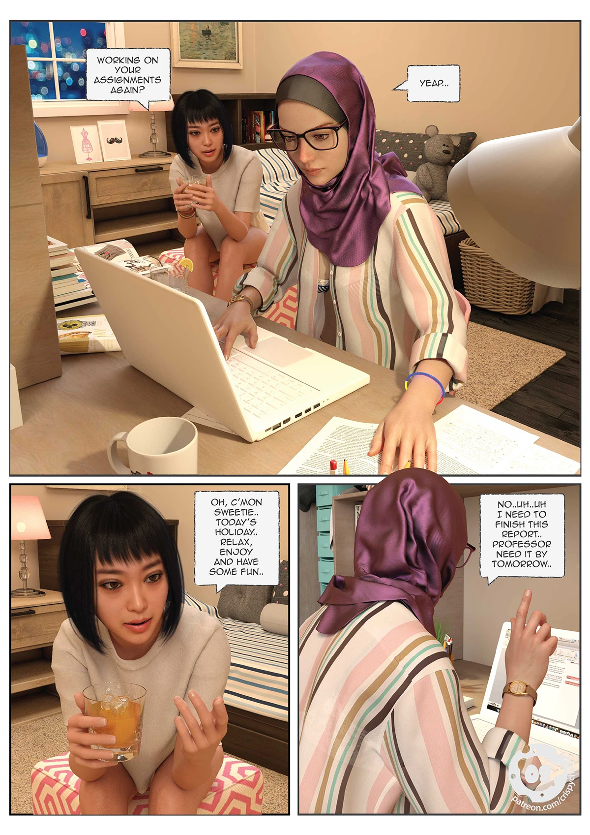 A Girl's Diary: Roommate porn comic picture 8