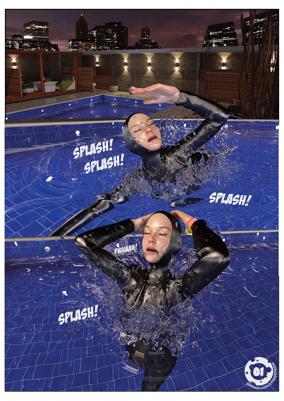 A Girl's Diary꧇ Midnight Swim porn comic picture 2