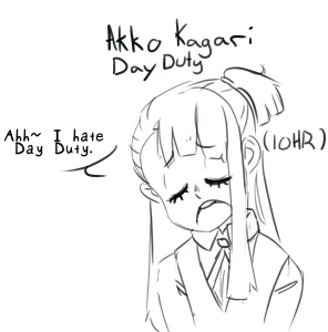 Akko Kagari Day Duty 10hr porn comic picture 1