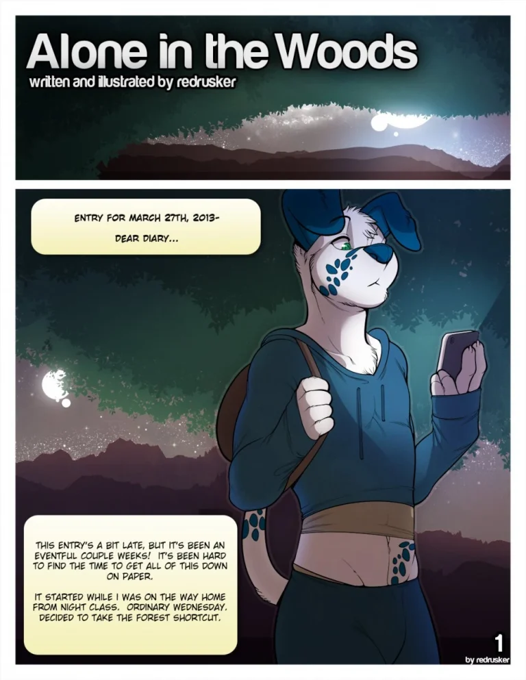 Alone in the woods porn comic picture 2