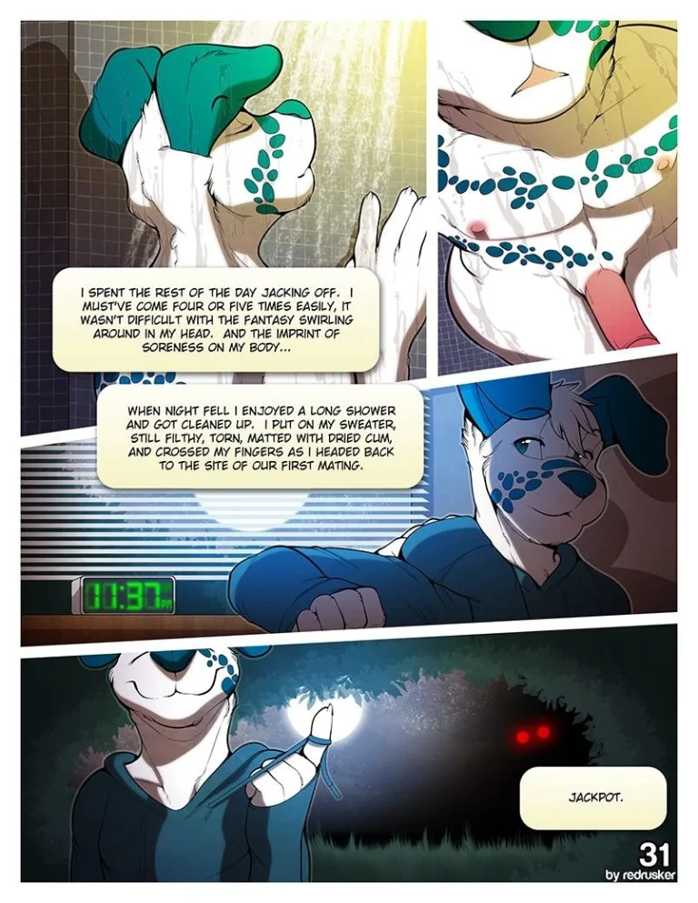 Alone in the woods porn comic picture 32