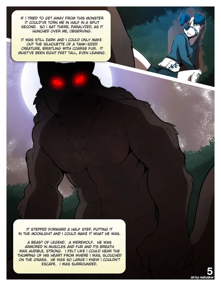 Alone in the woods porn comic picture 6
