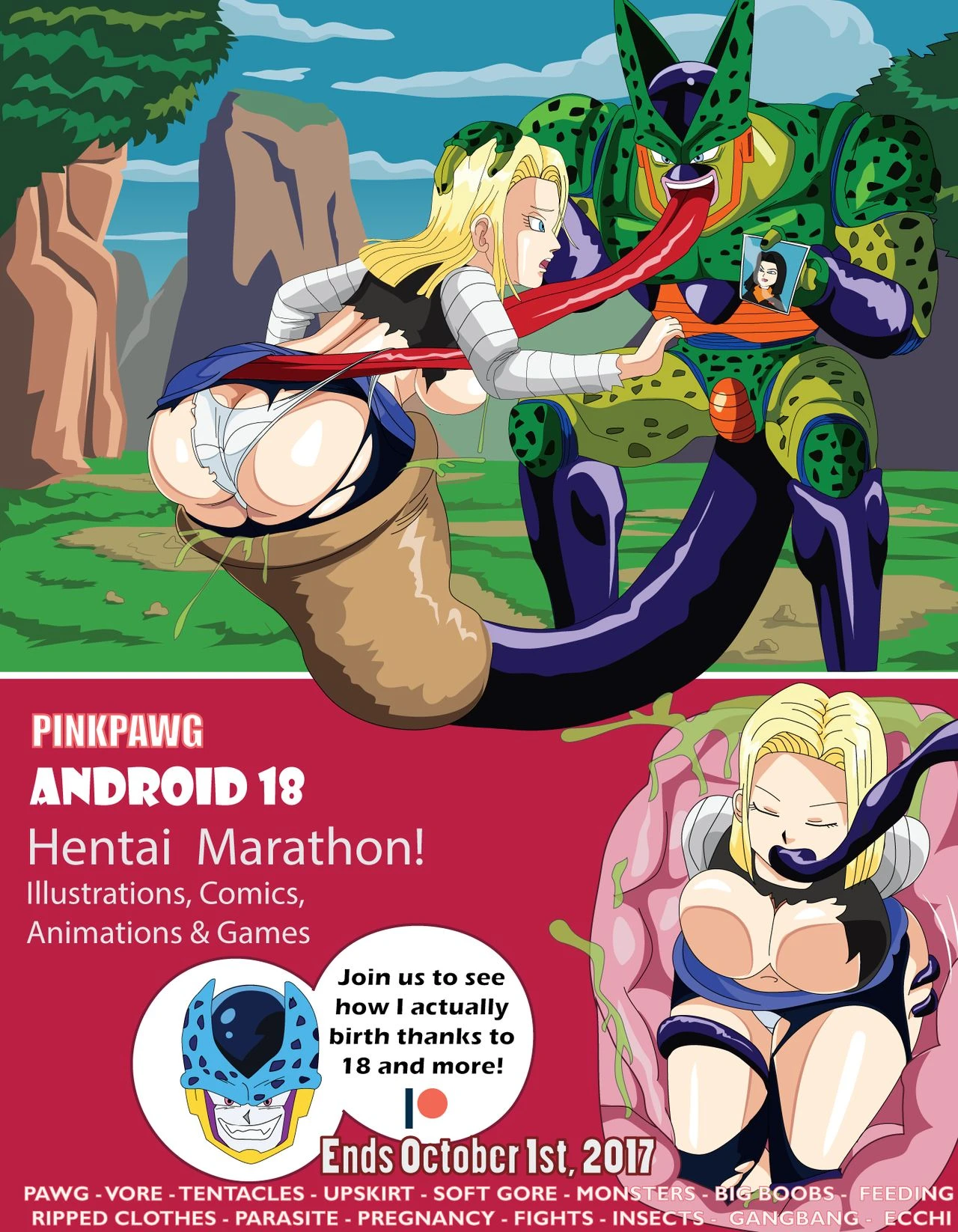 Android 18 Goes Inside Cell porn comic picture 11