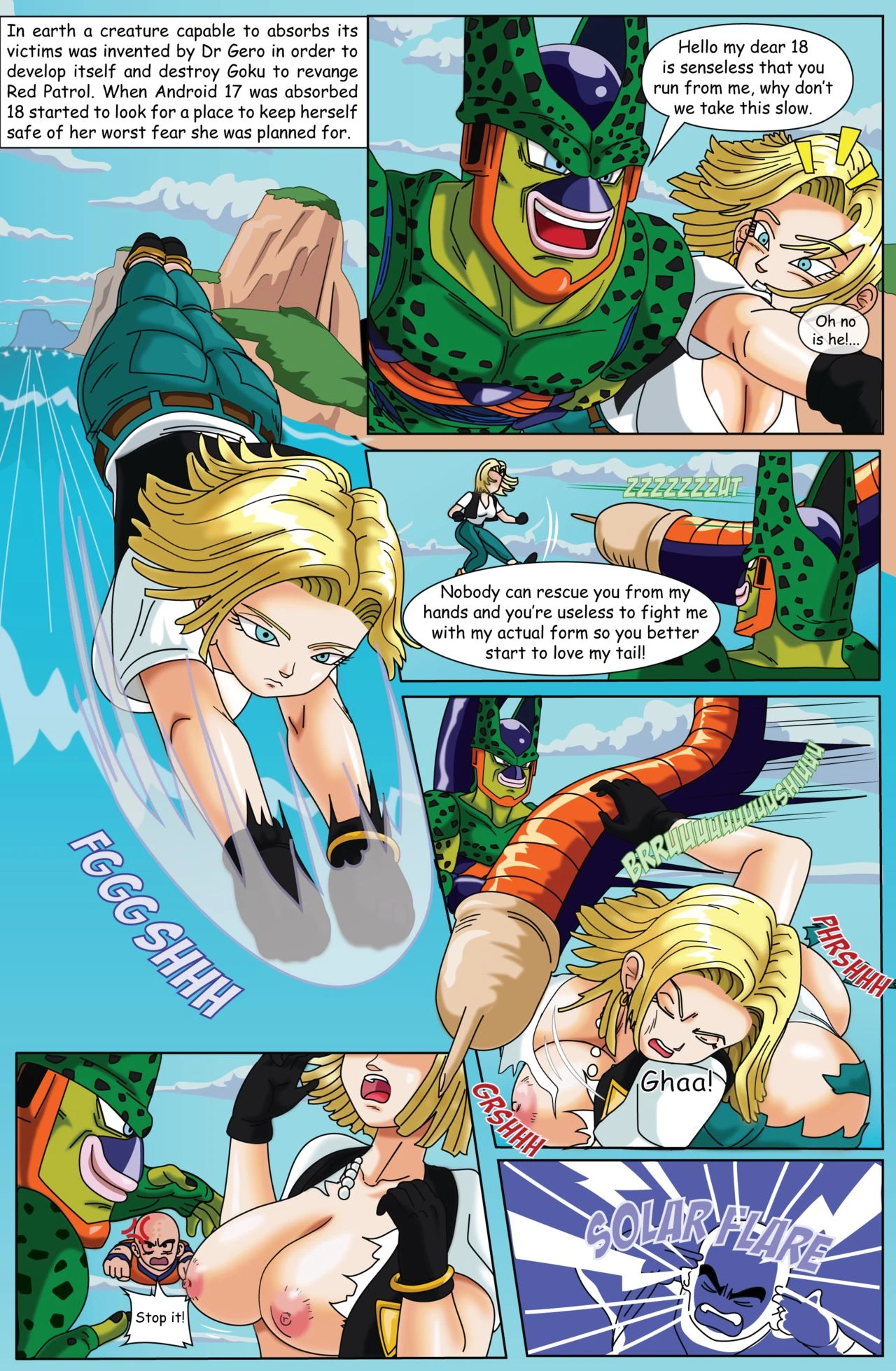 Android 18 Goes Inside Cell porn comic picture 2