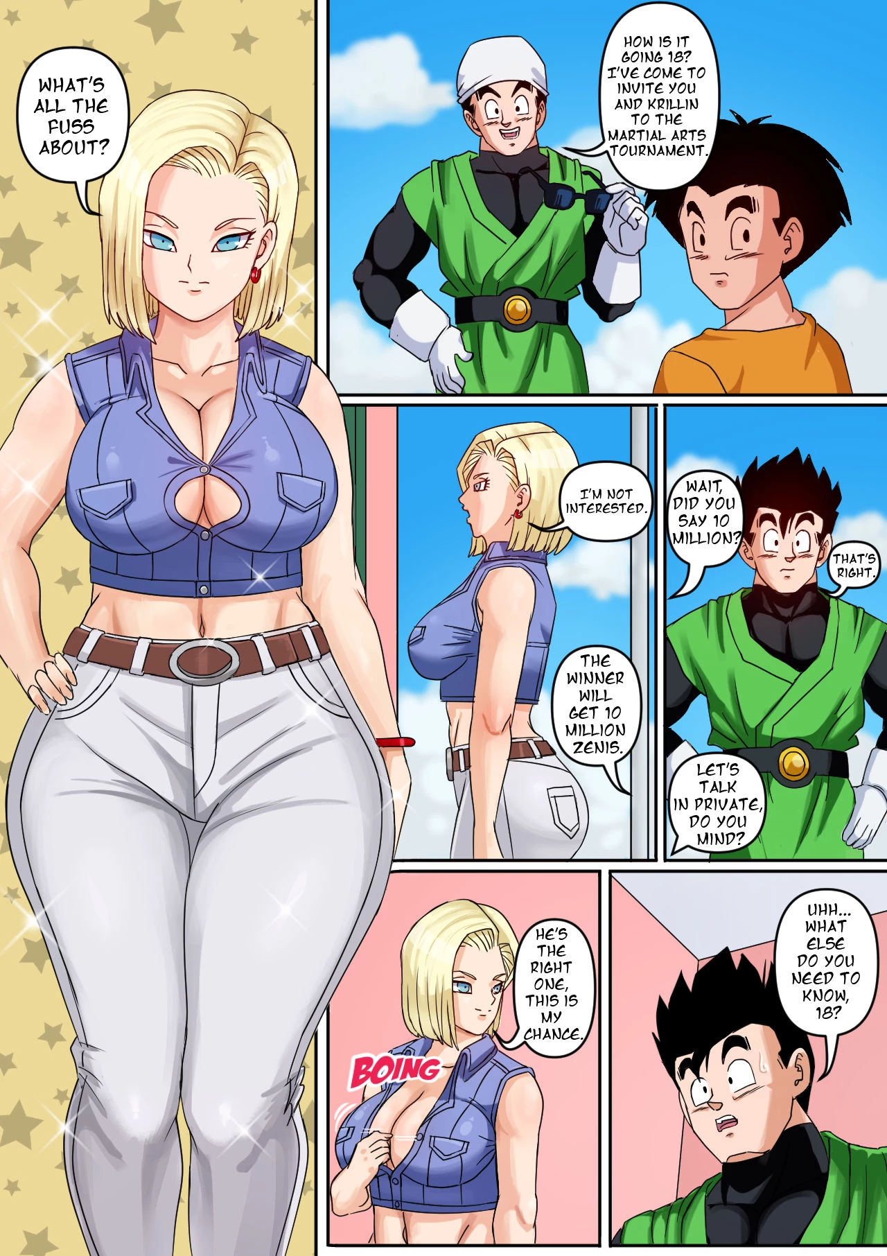 Android 18 & Gohan porn comic picture 5