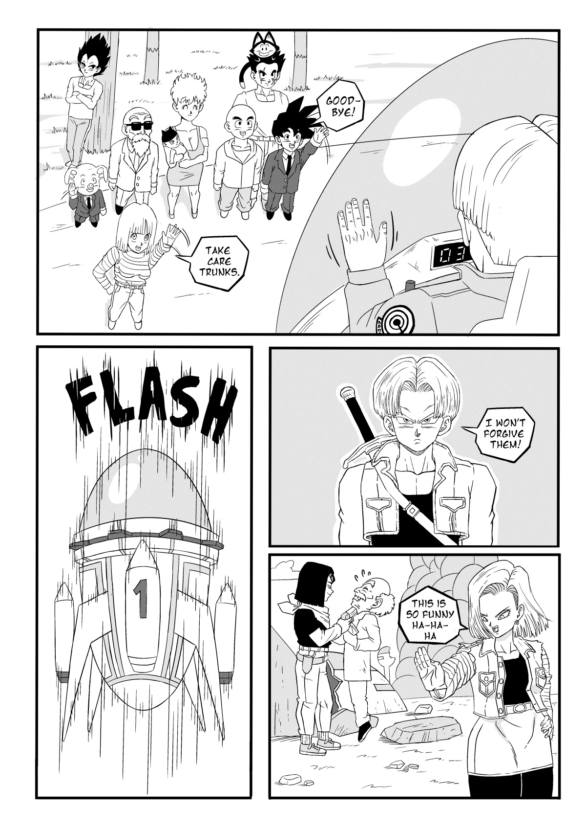 Android 18 Stays in the Future porn comic picture 1