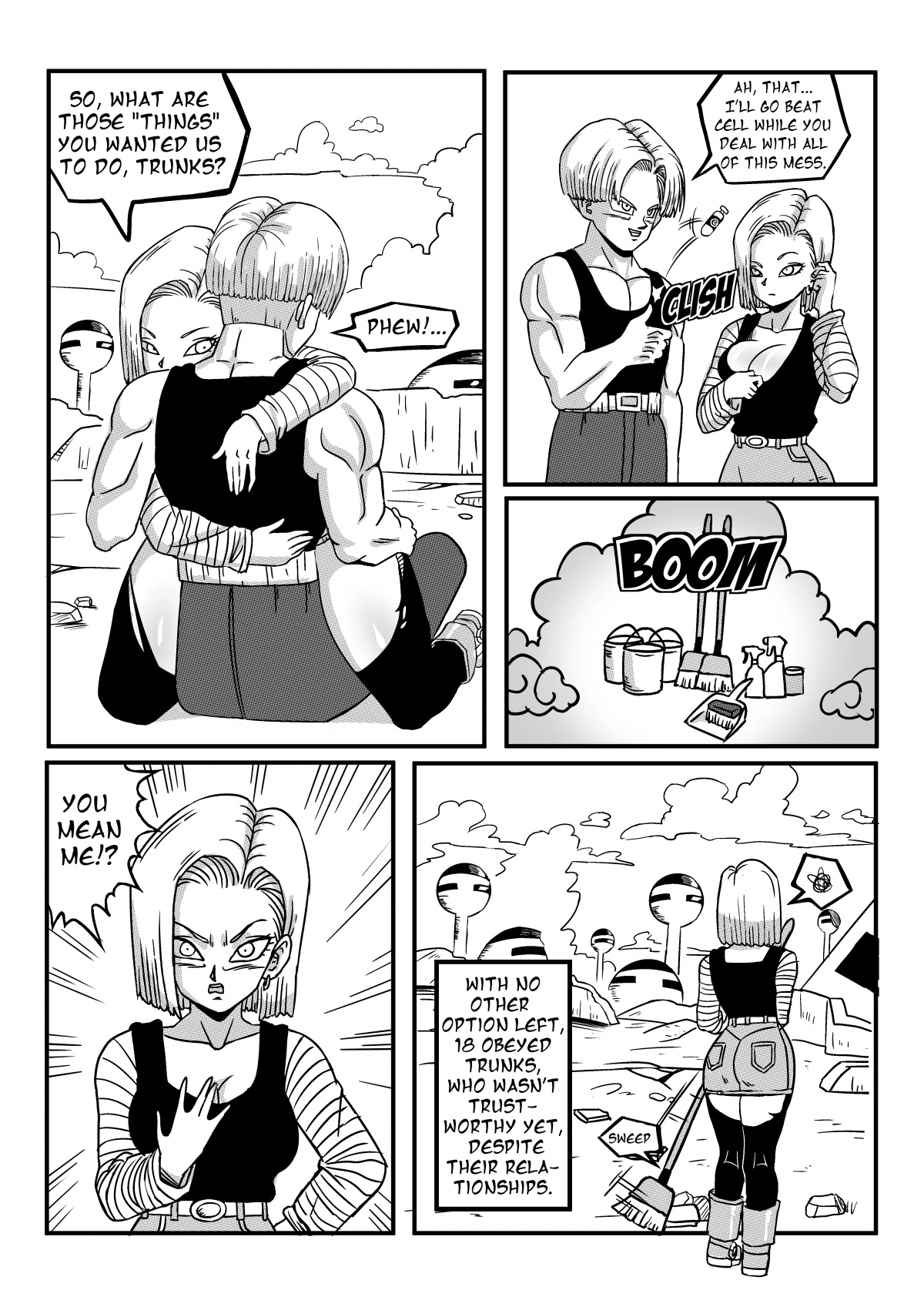Android 18 Stays in the Future porn comic picture 12