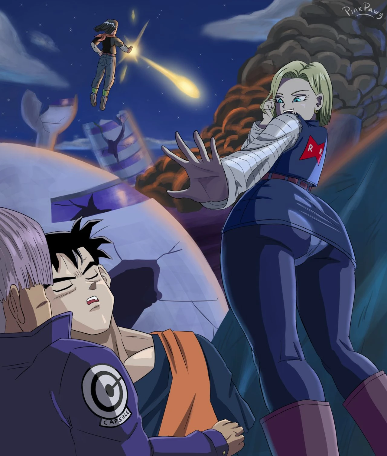 Android 18 Stays in the Future porn comic picture 13
