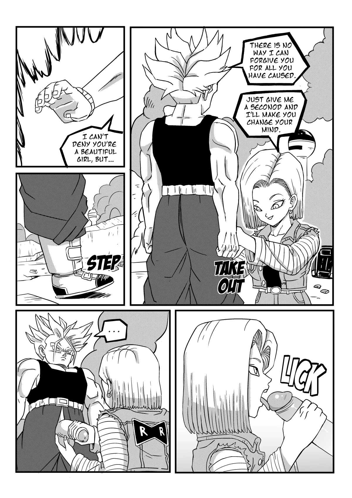 Android 18 Stays in the Future porn comic picture 3