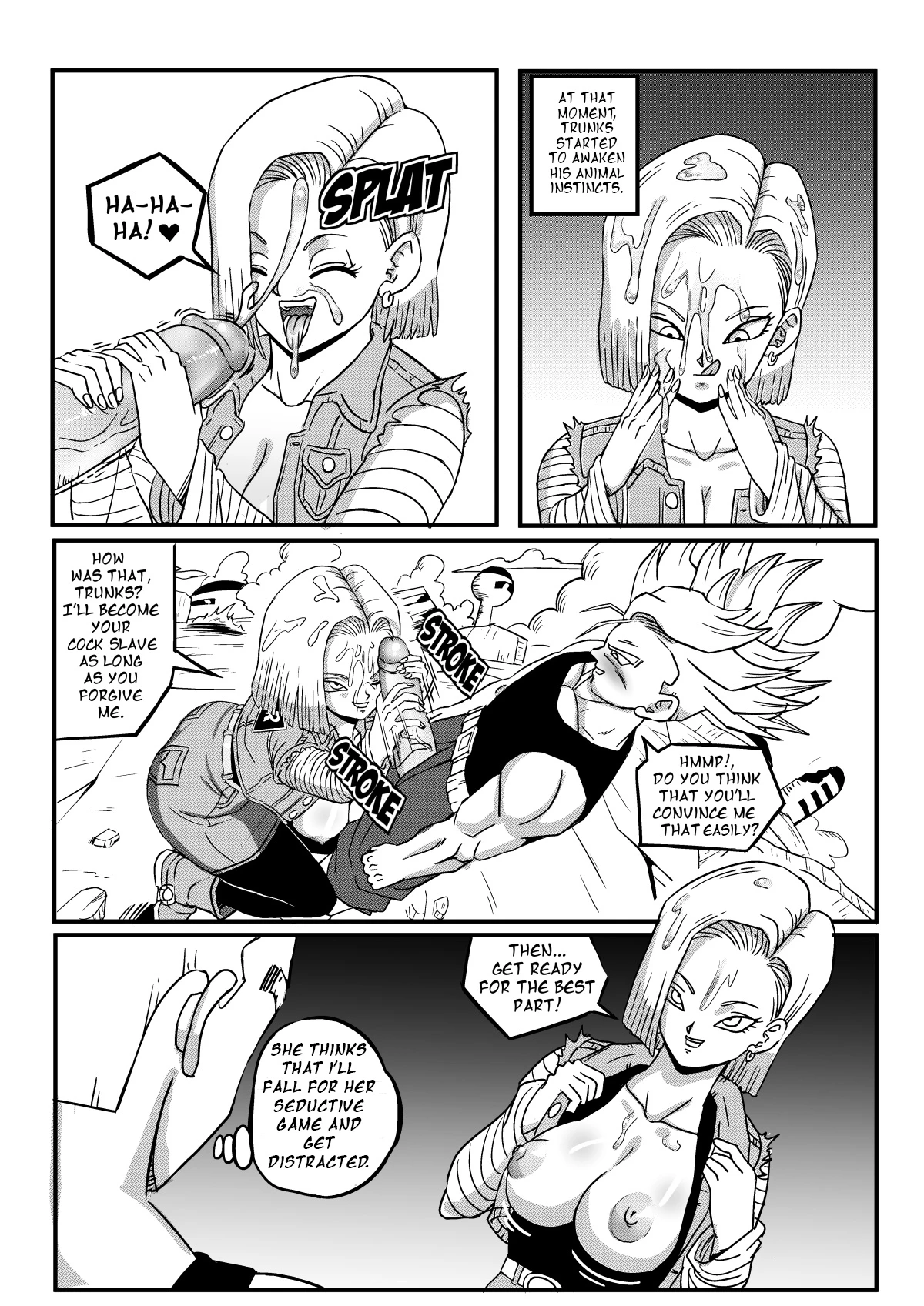 Android 18 Stays in the Future porn comic picture 5
