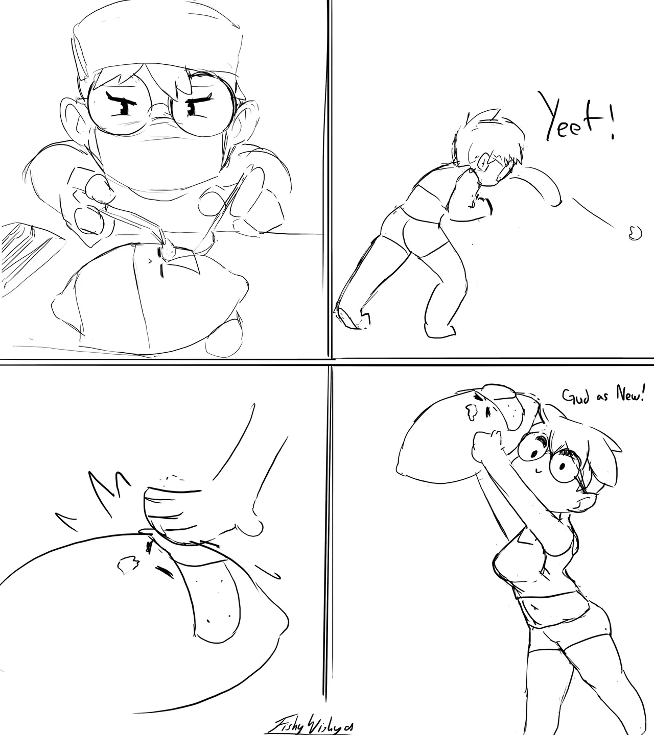 Anya – THICC Tomboy Childhood Friend porn comic picture 13