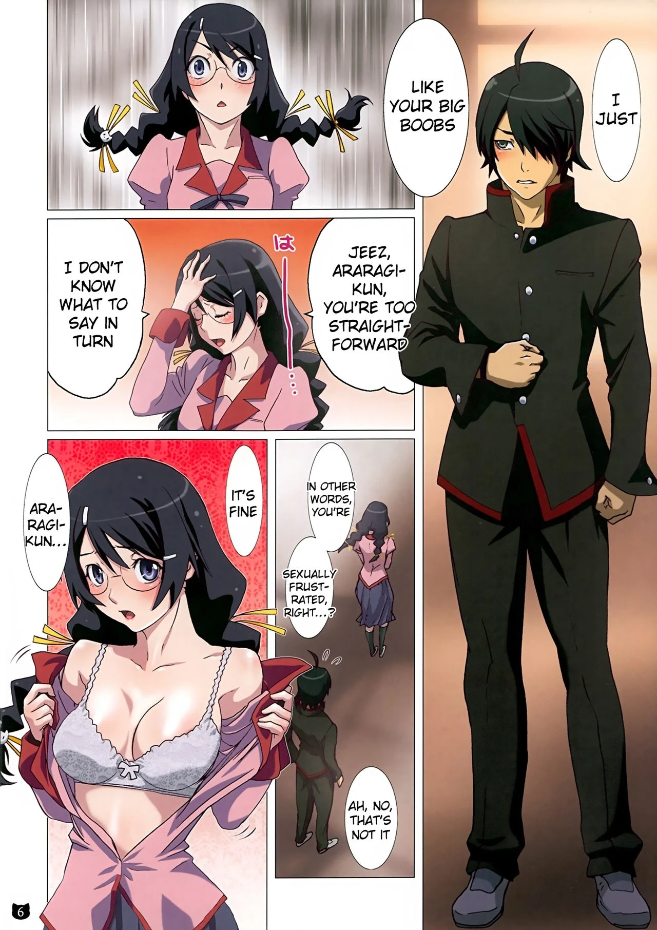 Araragi-kun wa Yokkyuufuman porn comic picture 6