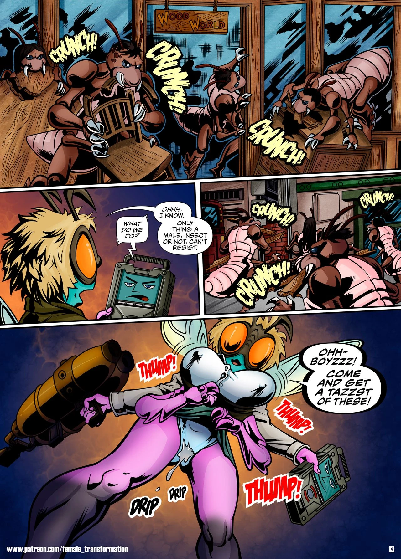 Attack of the Fly porn comic picture 15