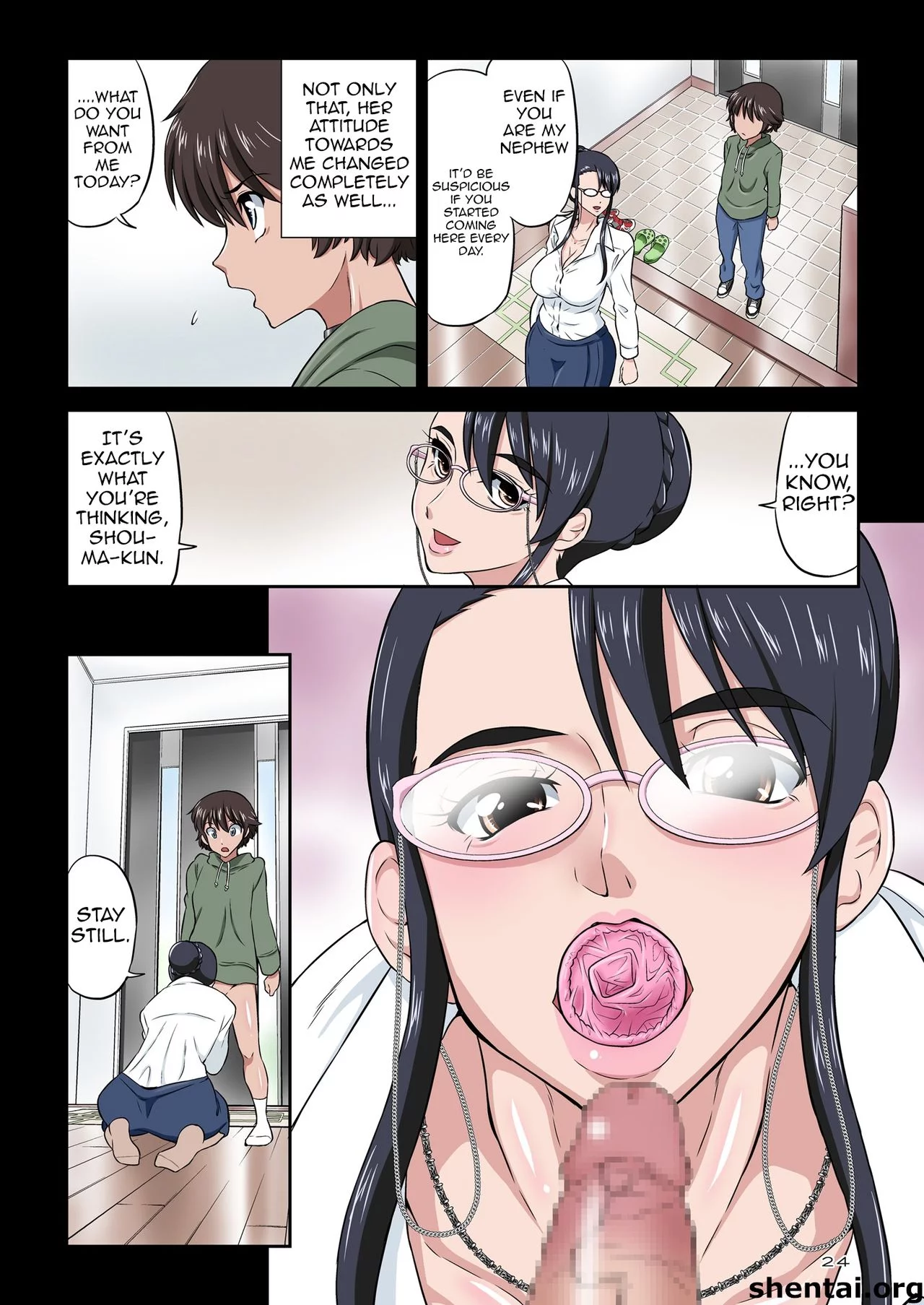 Aunt Chikako and the Beast-like Nephew porn comic picture 23