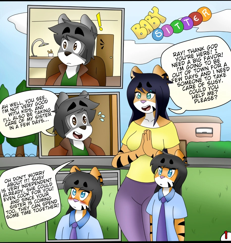 Babysitter porn comic picture 1