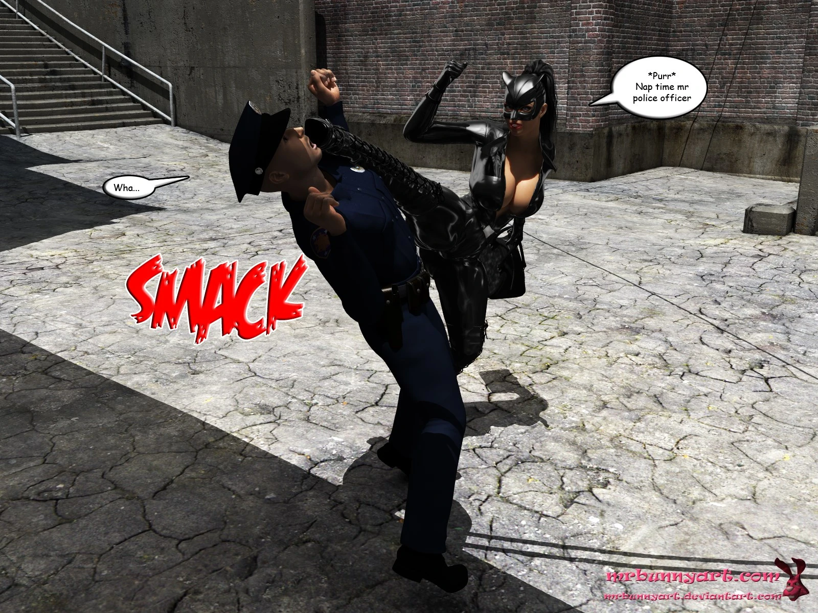 Batgirl vs Cain porn comic picture 4