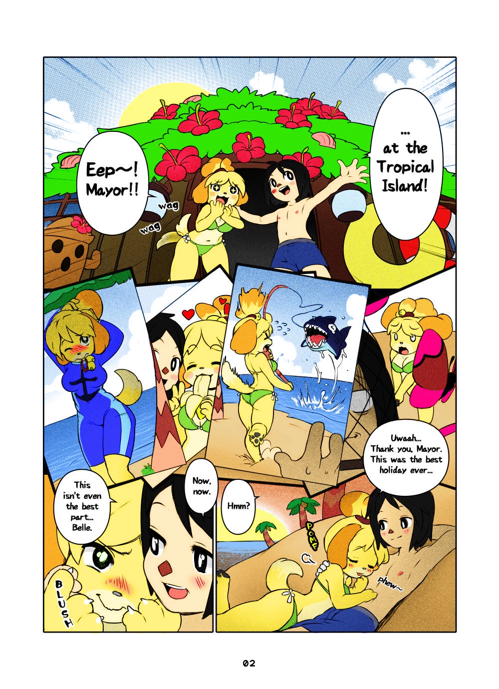 Belle's love vacation porn comic picture 3