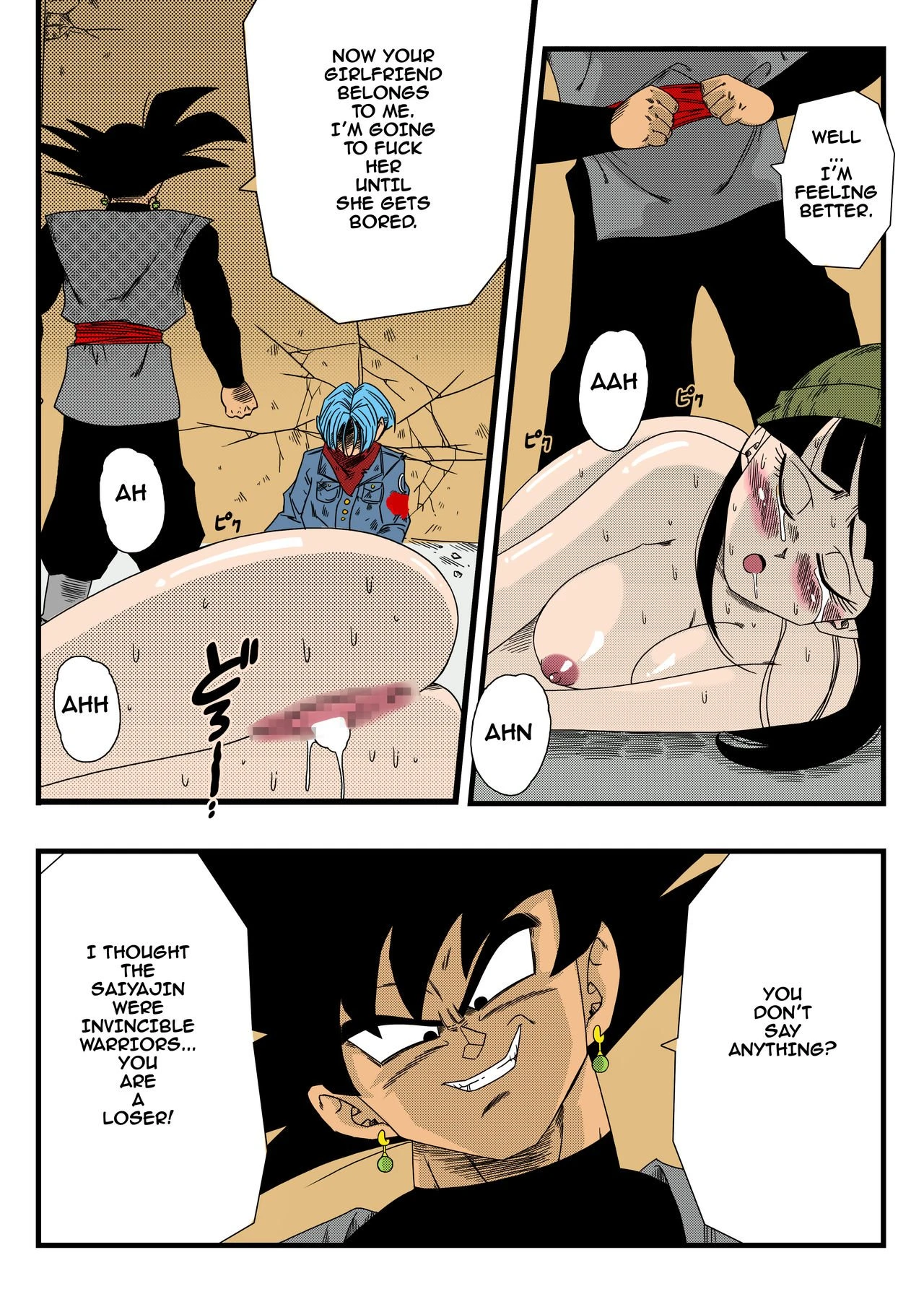 BLACK DEFEATS THE HERO OF THE FUTURE! THE SACRIFICE OF THE FAITHFUL BRIDE![Colorized] porn comic picture 9