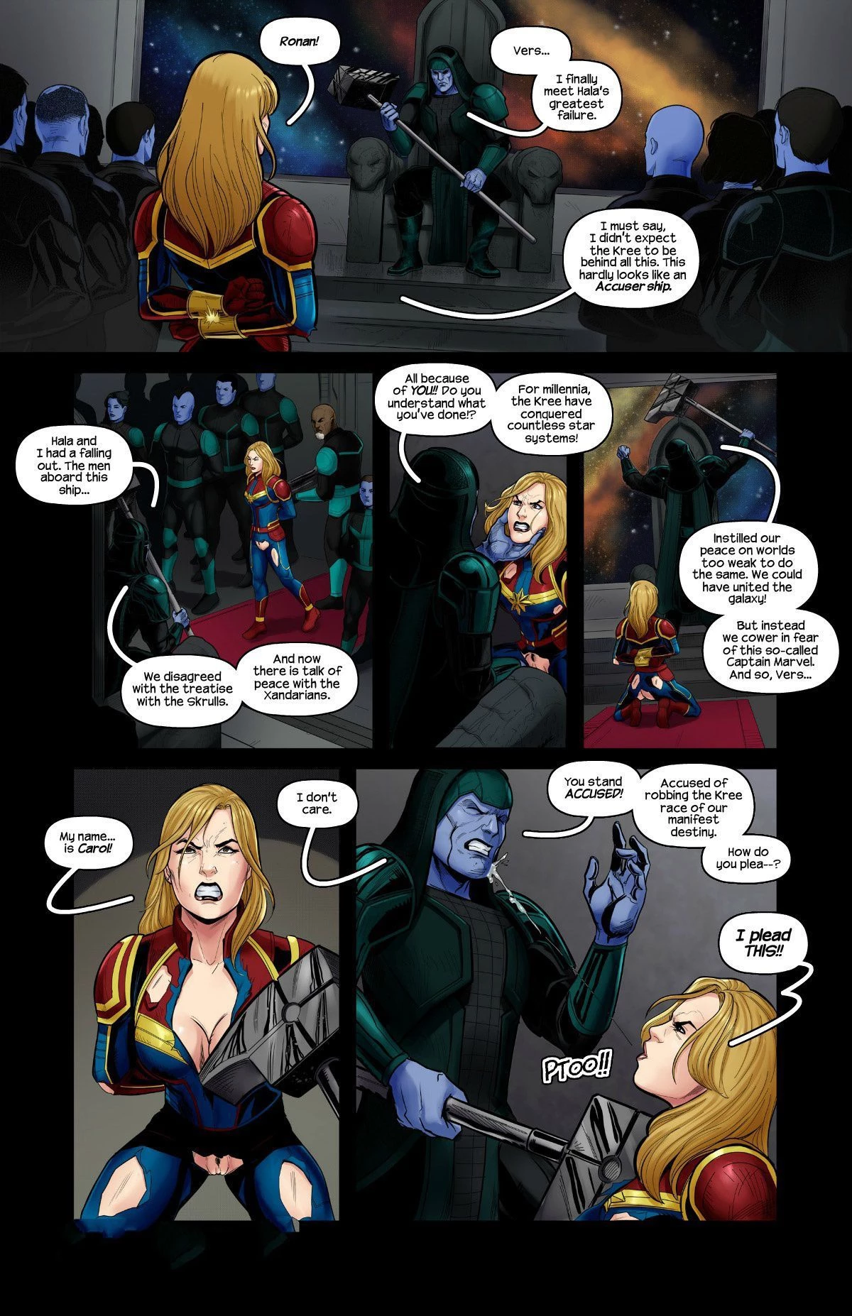 Captain Marvel - Accused porn comic picture 4