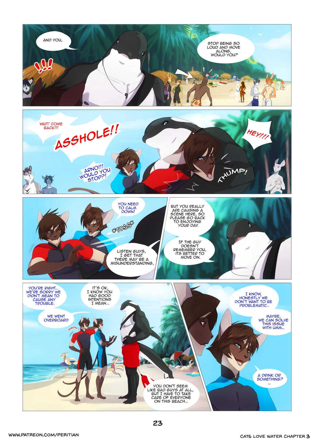 Cats Love Water 3 porn comic picture 24