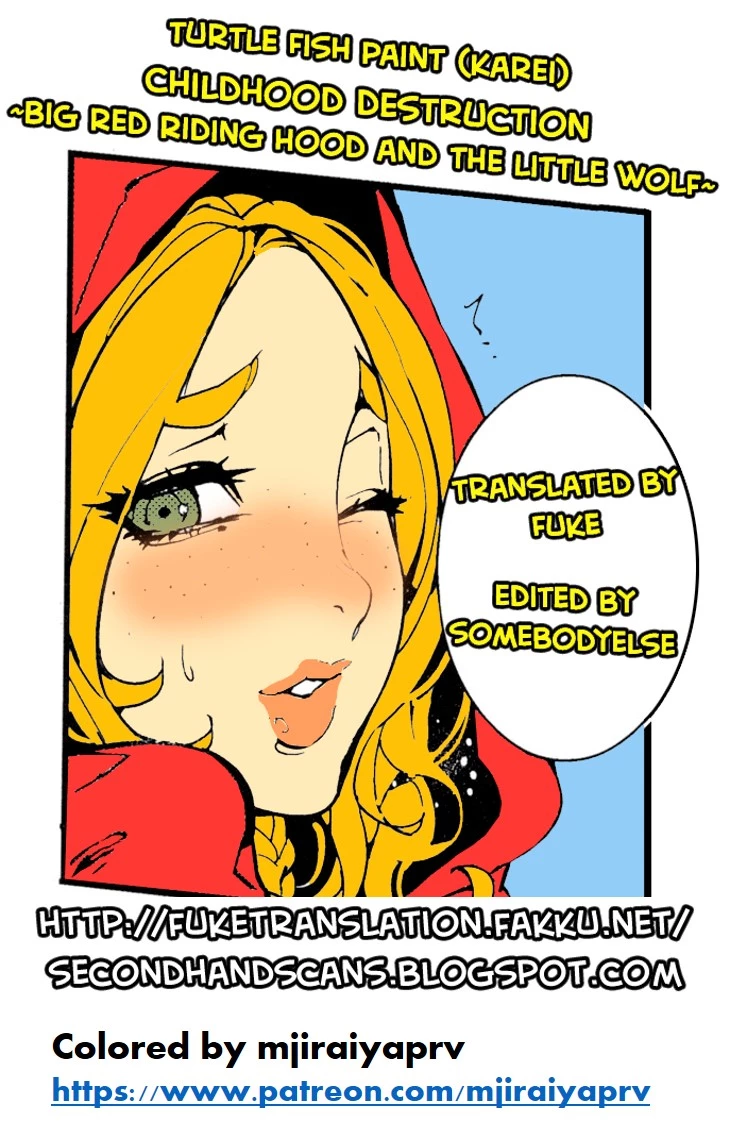Childhood Destruction - Big Red Riding Hood and The Little Wolf porn comic picture 21