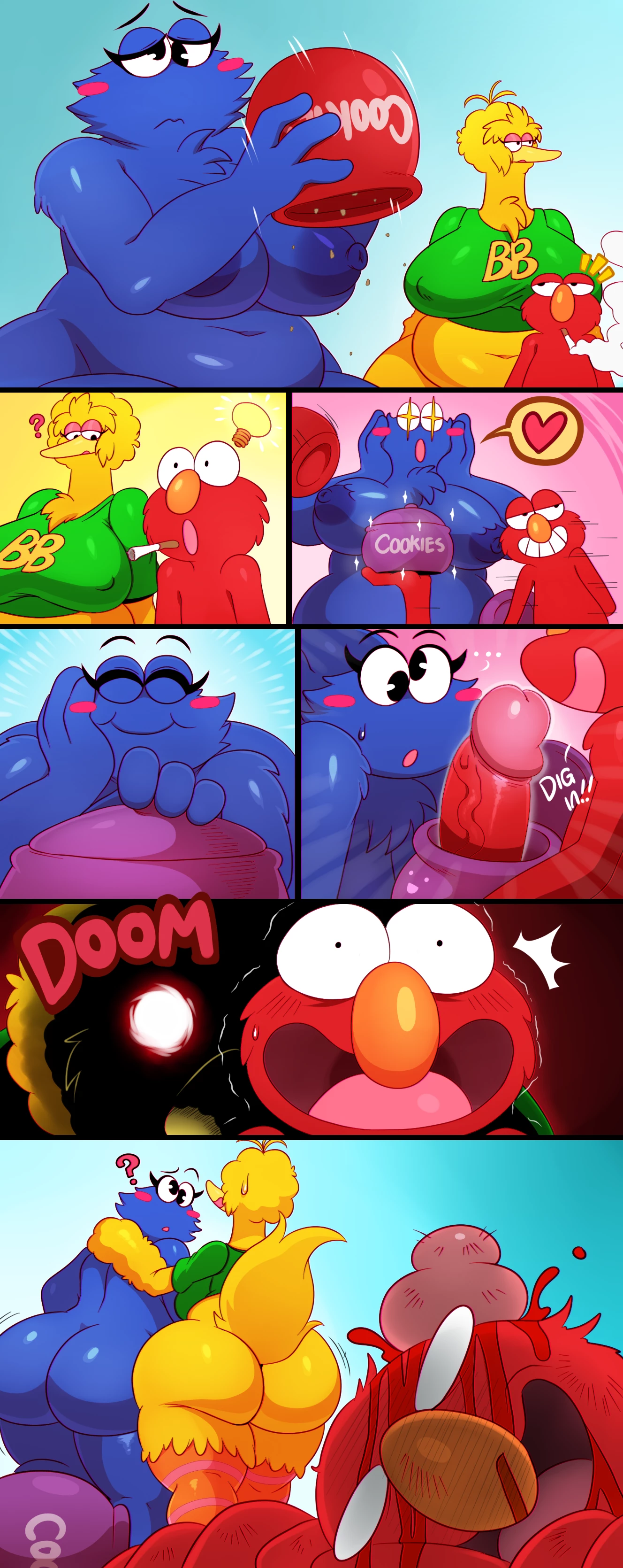 Cockie Monster porn comic picture 1
