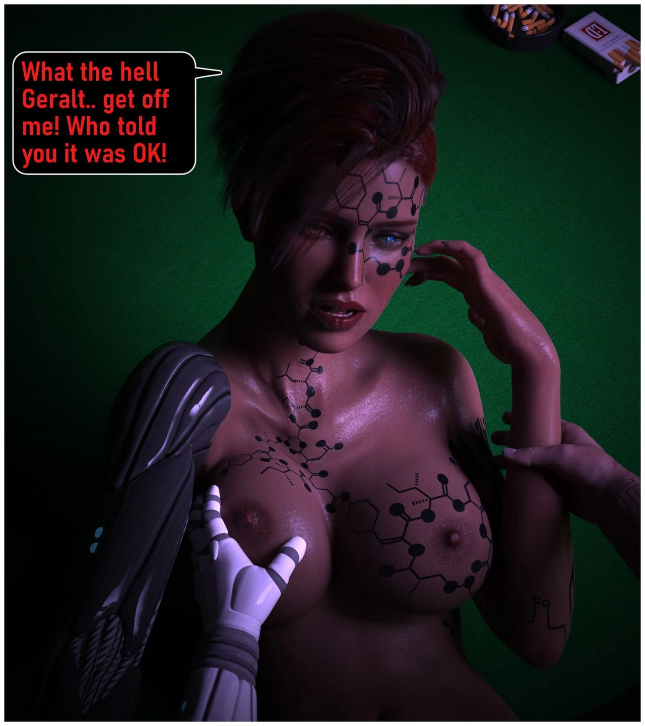 Cyberpunked porn comic picture 37