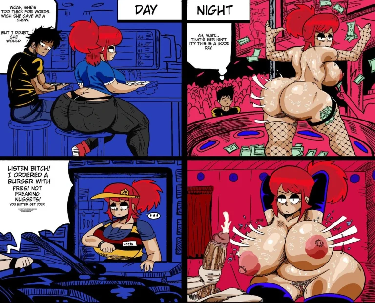 Day and night porn comic picture 1