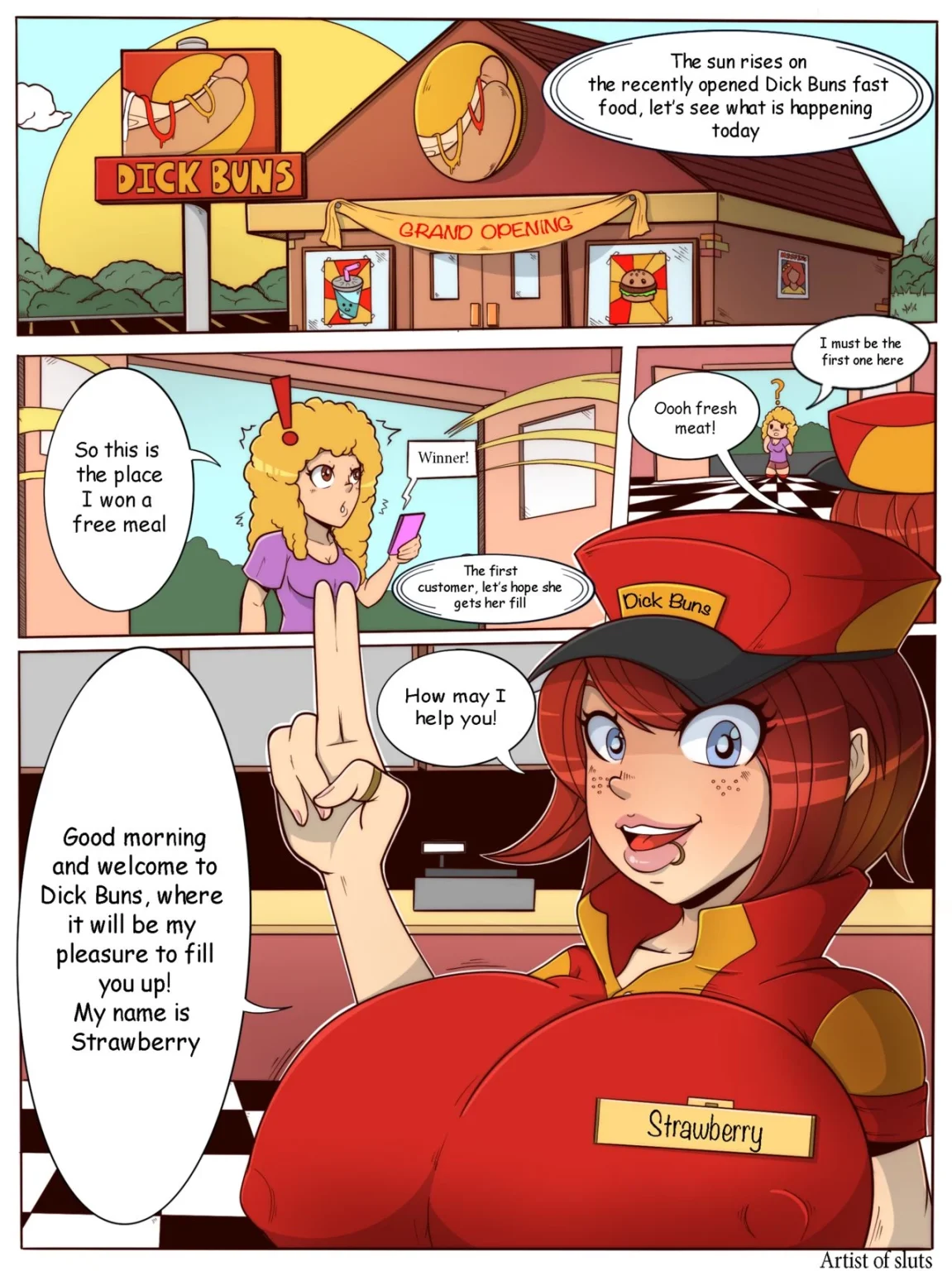 Dick Buns porn comic picture 1