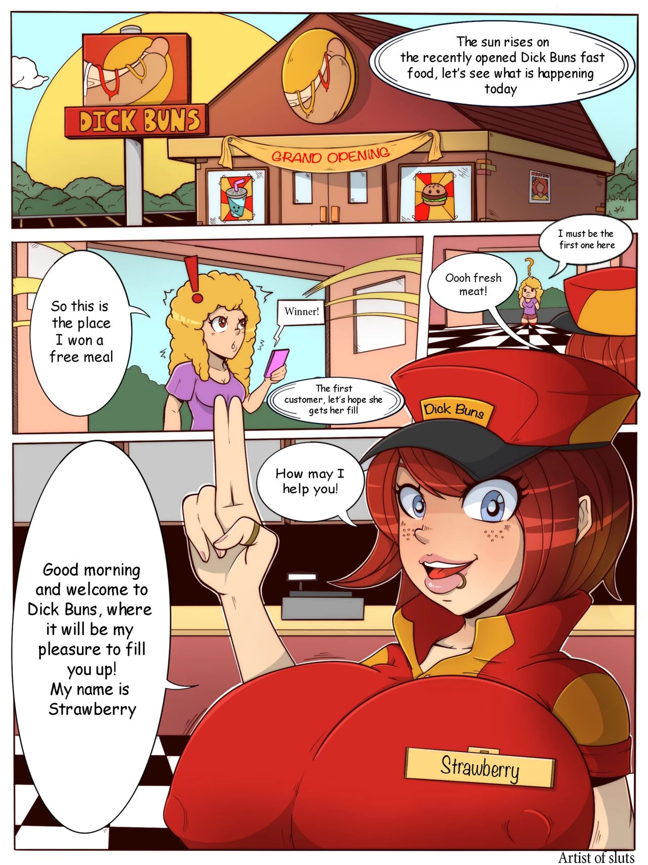 Dick Buns porn comic picture 1