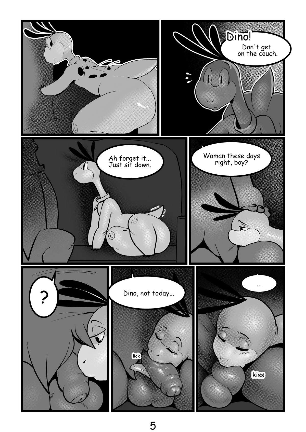 Dino♂️ porn comic picture 5
