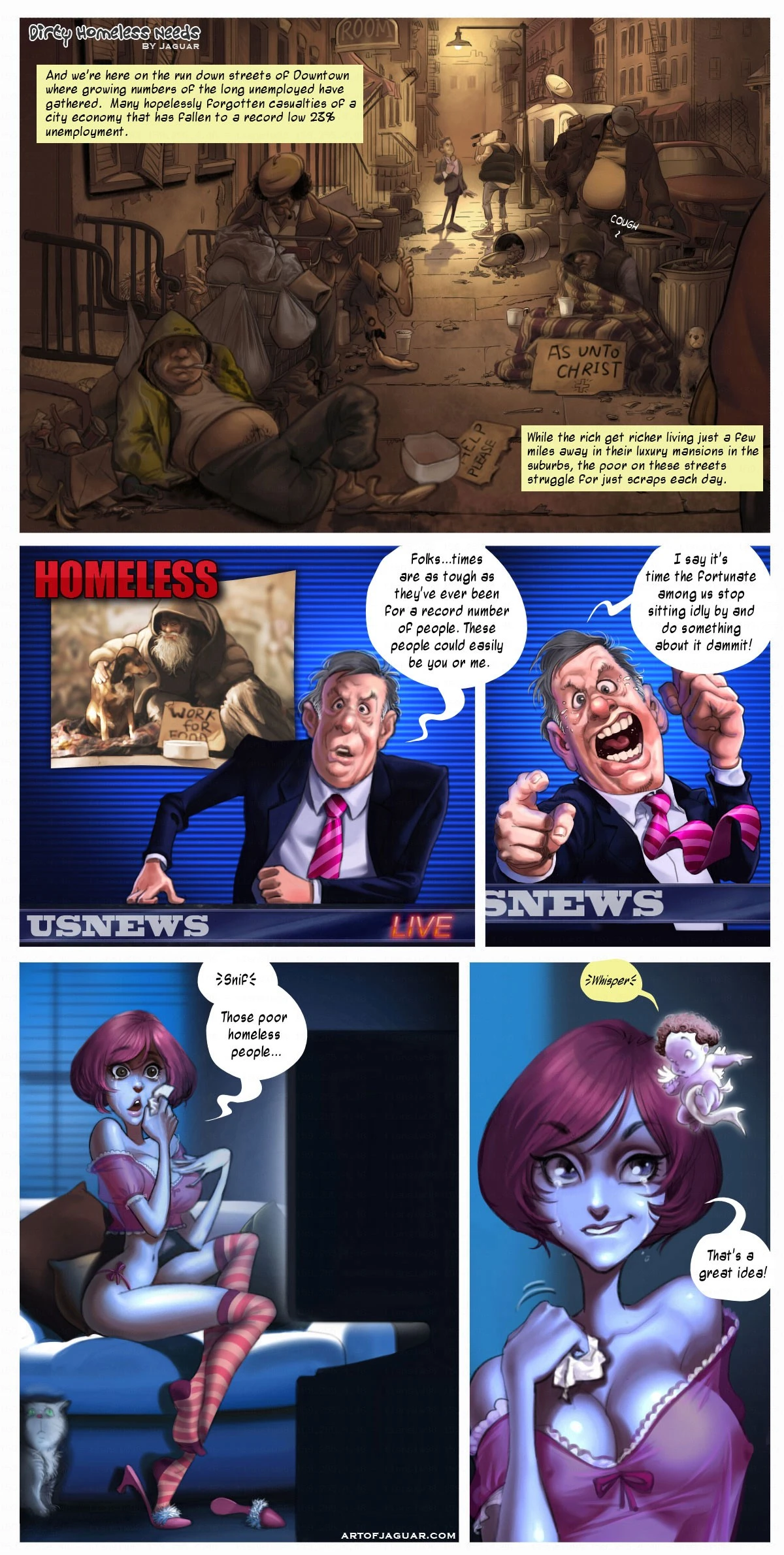 Dirty Homeless porn comic picture 1