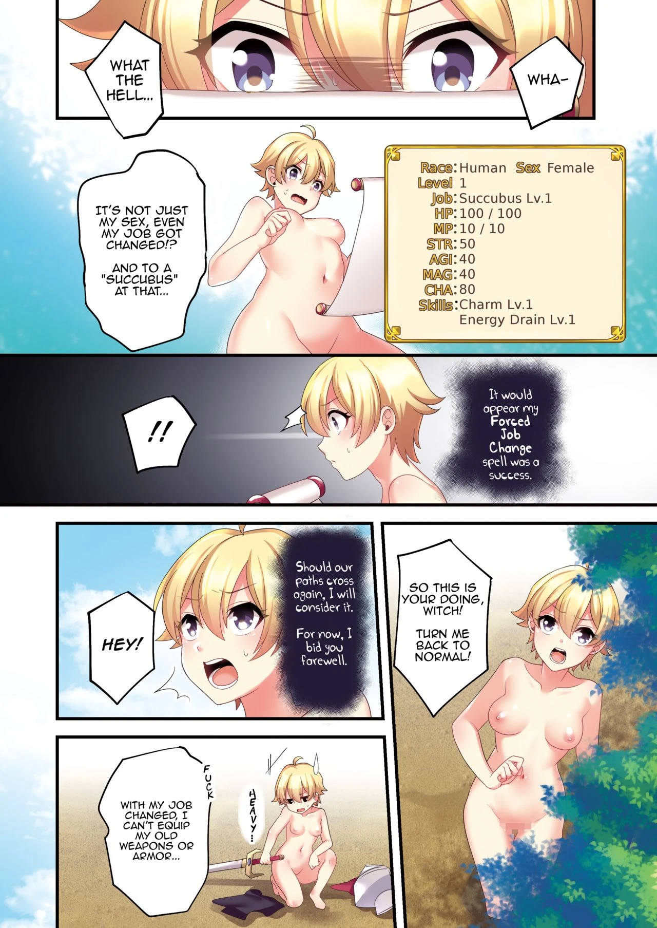 (♂) was forcibly changed into a succubus (♀) porn comic picture 4
