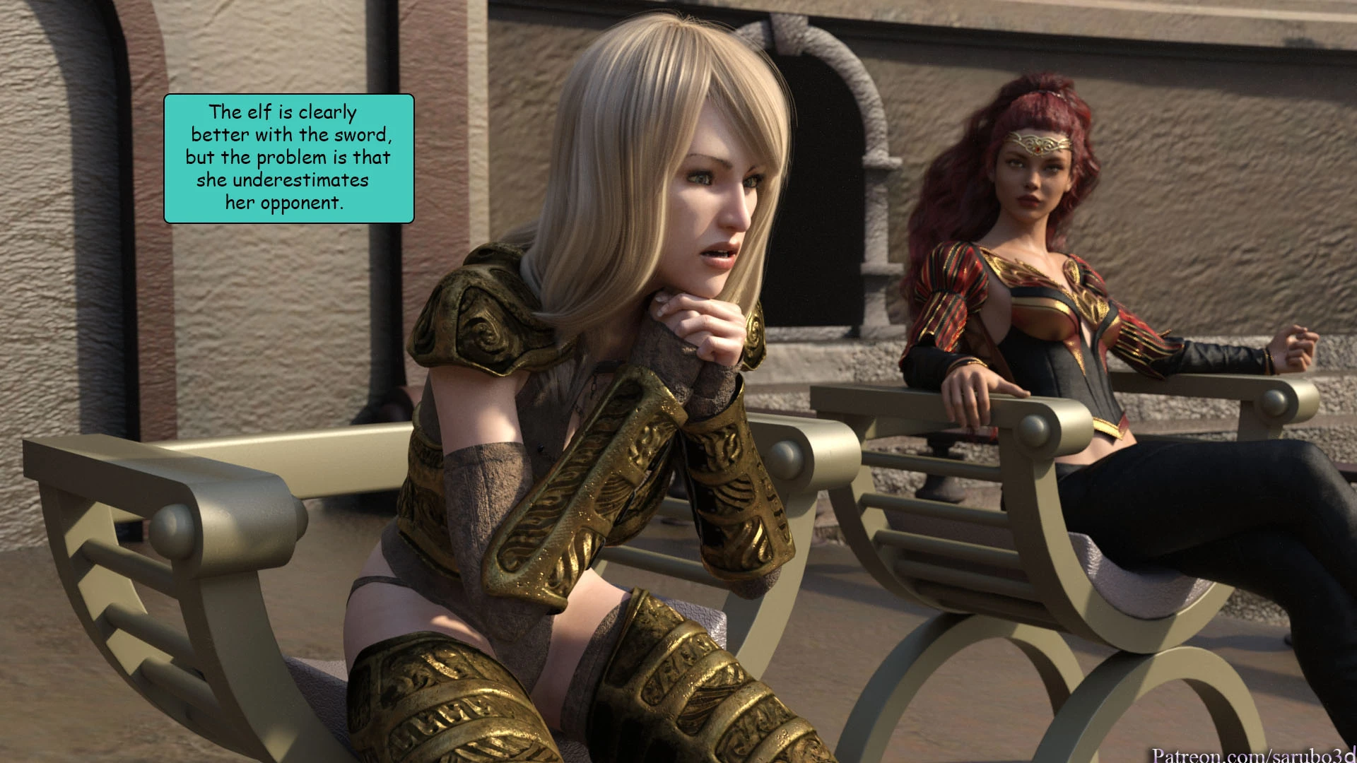 Elf vs Barbarian porn comic picture 17