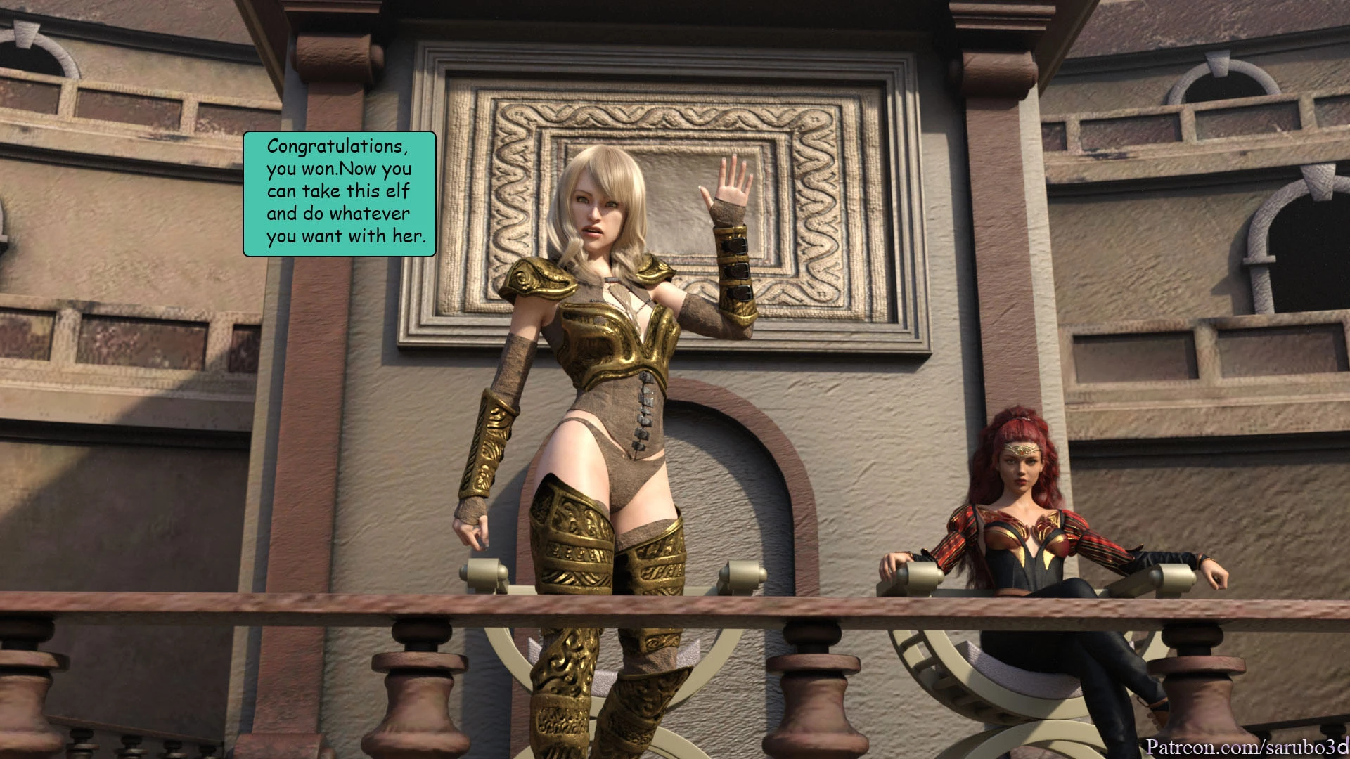 Elf vs Barbarian porn comic picture 28