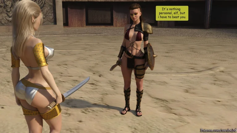 Elf vs Barbarian porn comic picture 5
