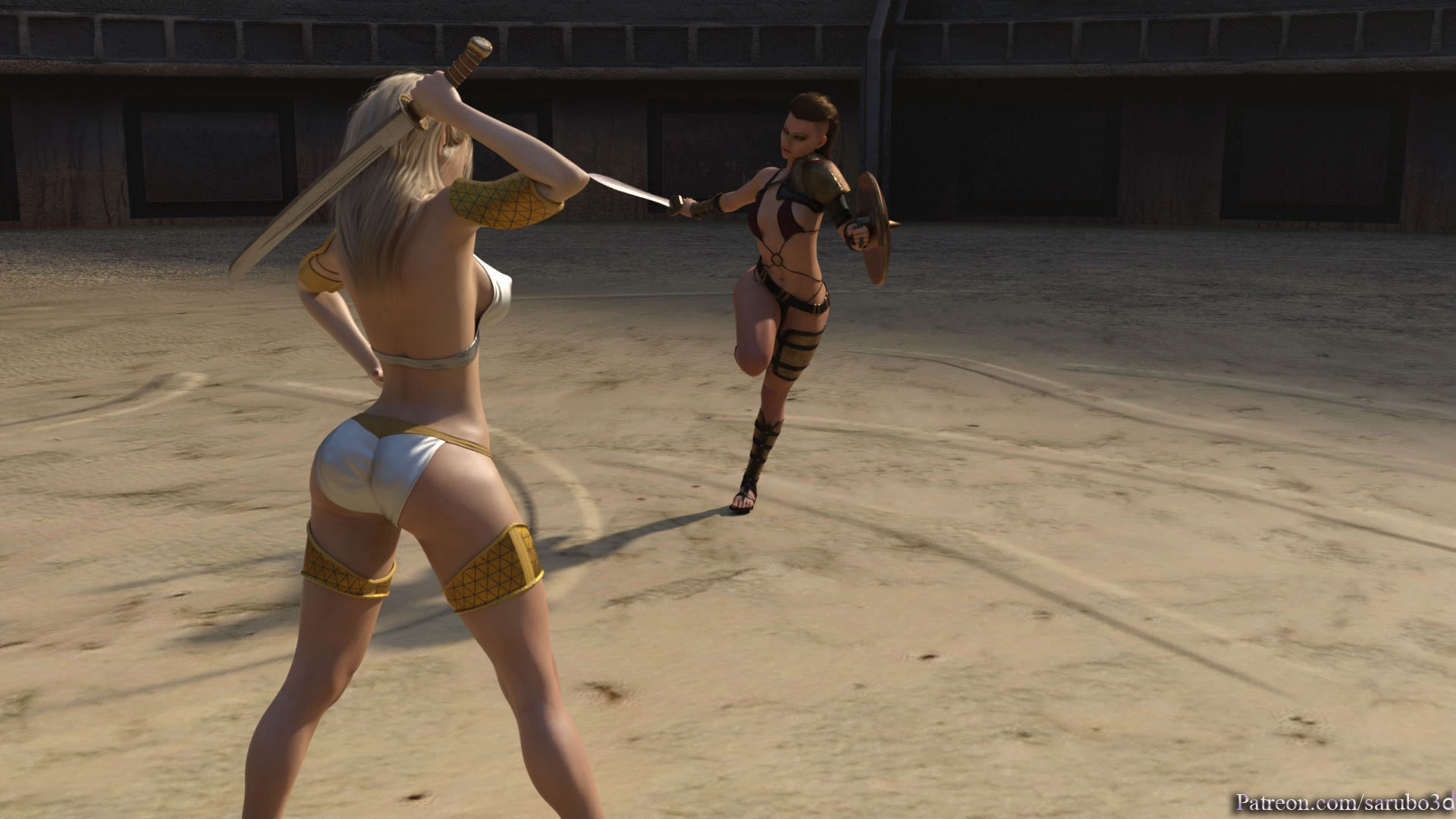 Elf vs Barbarian porn comic picture 9