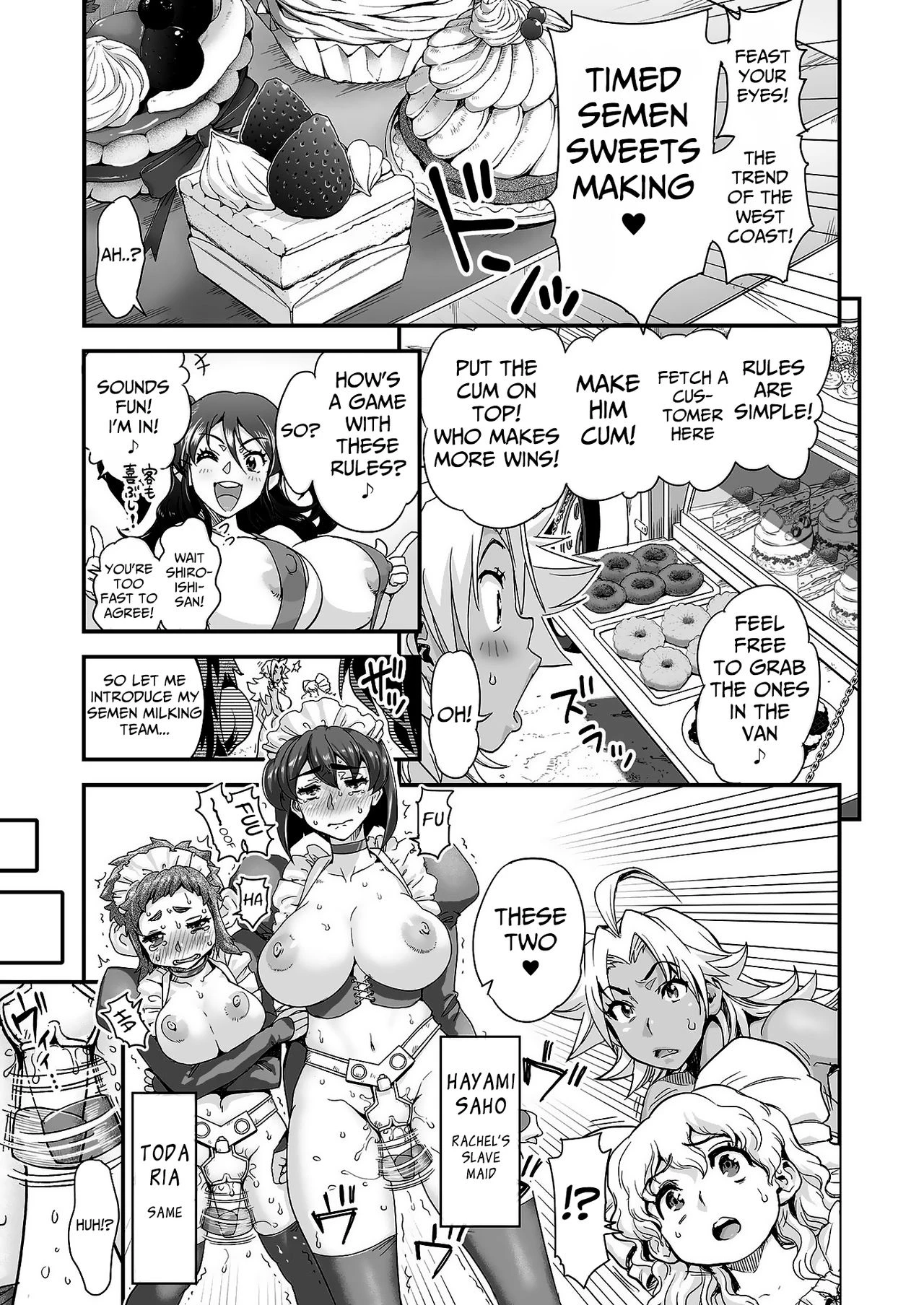 Energy Kyo-ka!! ~Bakunyuu JK. Gachi Zeme Hatsujou Chuu!~ Omata de Nukarete Okuchi de Gokugoku? Yuujou to Fukujuu no Semen Gourmet Match!? porn comic picture 5