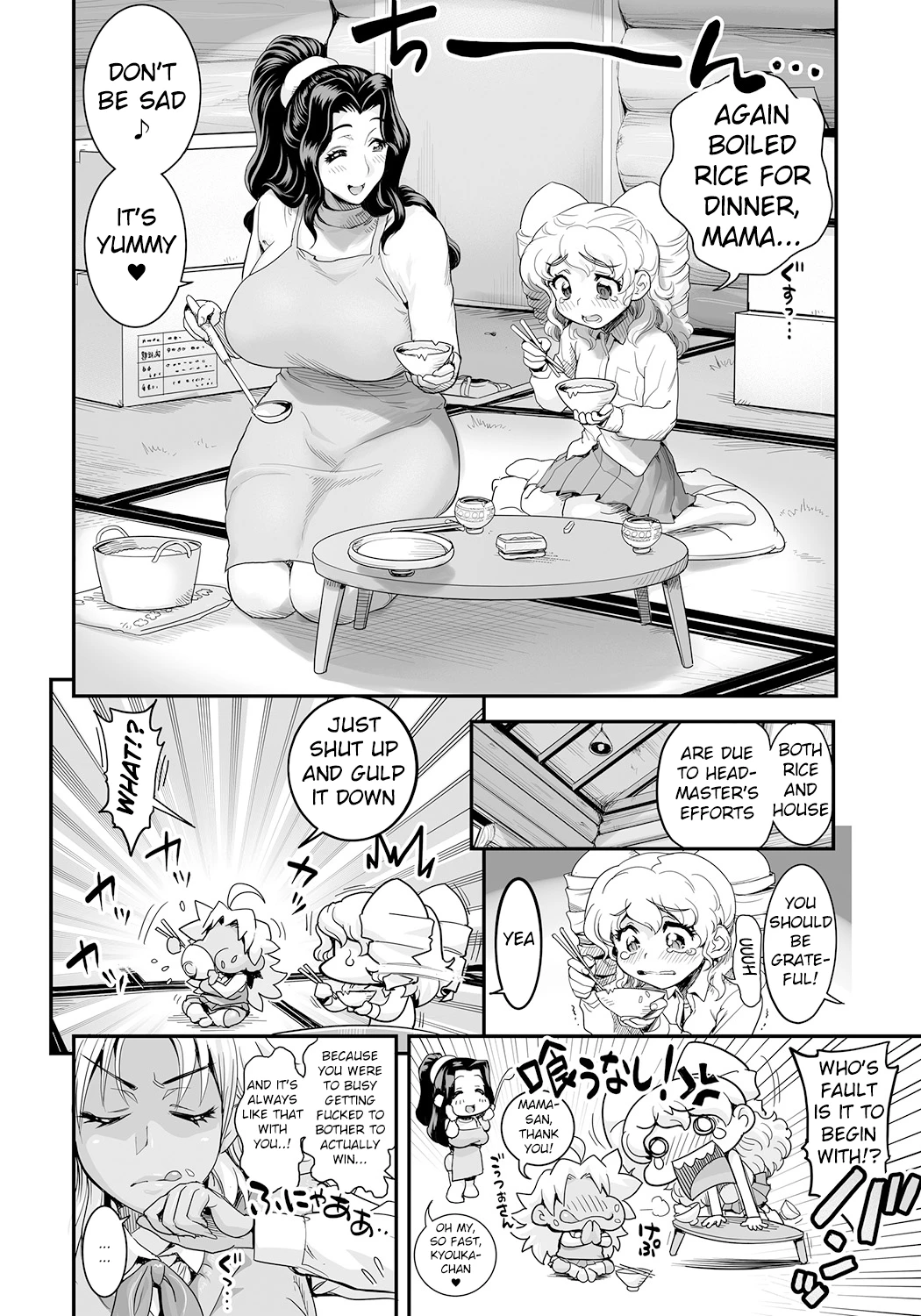 Energy Kyo-ka ~Bakunyuu JK. Gachizeme Hatsujouchuu~ Botsuraku shita Houjou-ke Donzoko Shoukan no Fukkatsu o Kake, Mama no Nuginugo Gokuraku Service porn comic picture 4