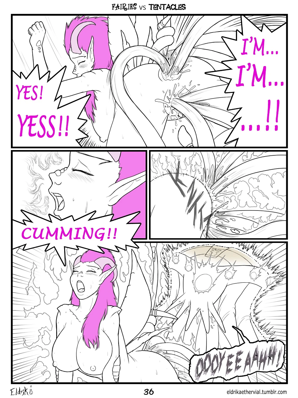 Fairies vs Tentacles porn comic picture 3