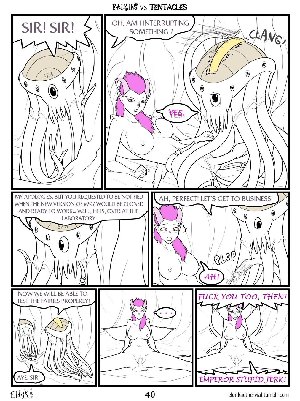 Fairies vs Tentacles porn comic picture 7