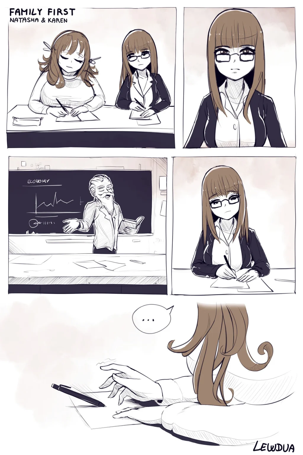 Family First - Natasha & Karen porn comic picture 1