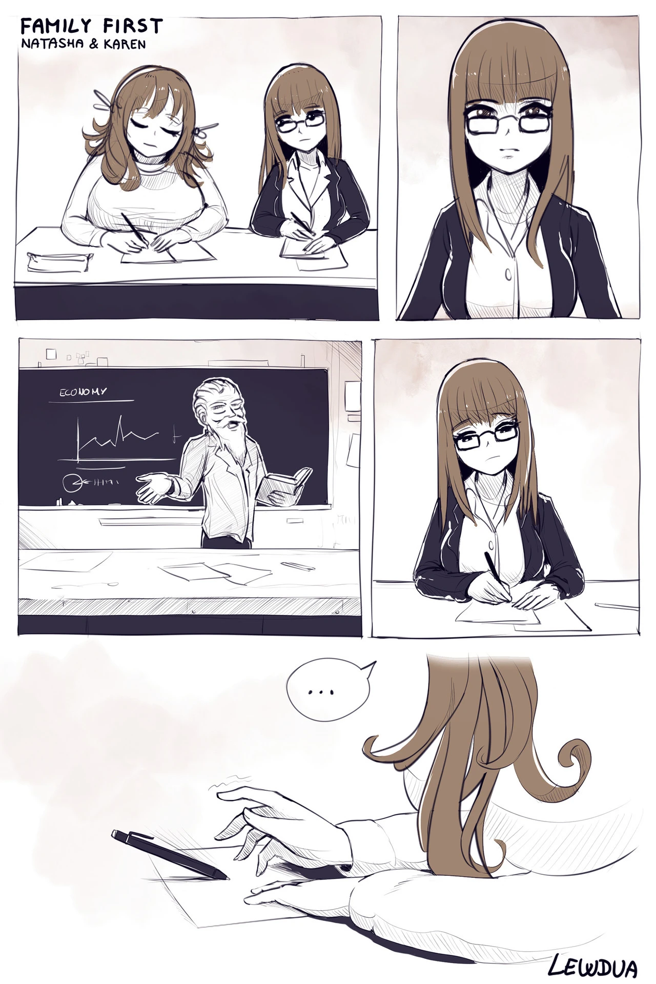 Family First - Natasha & Karen porn comic picture 1