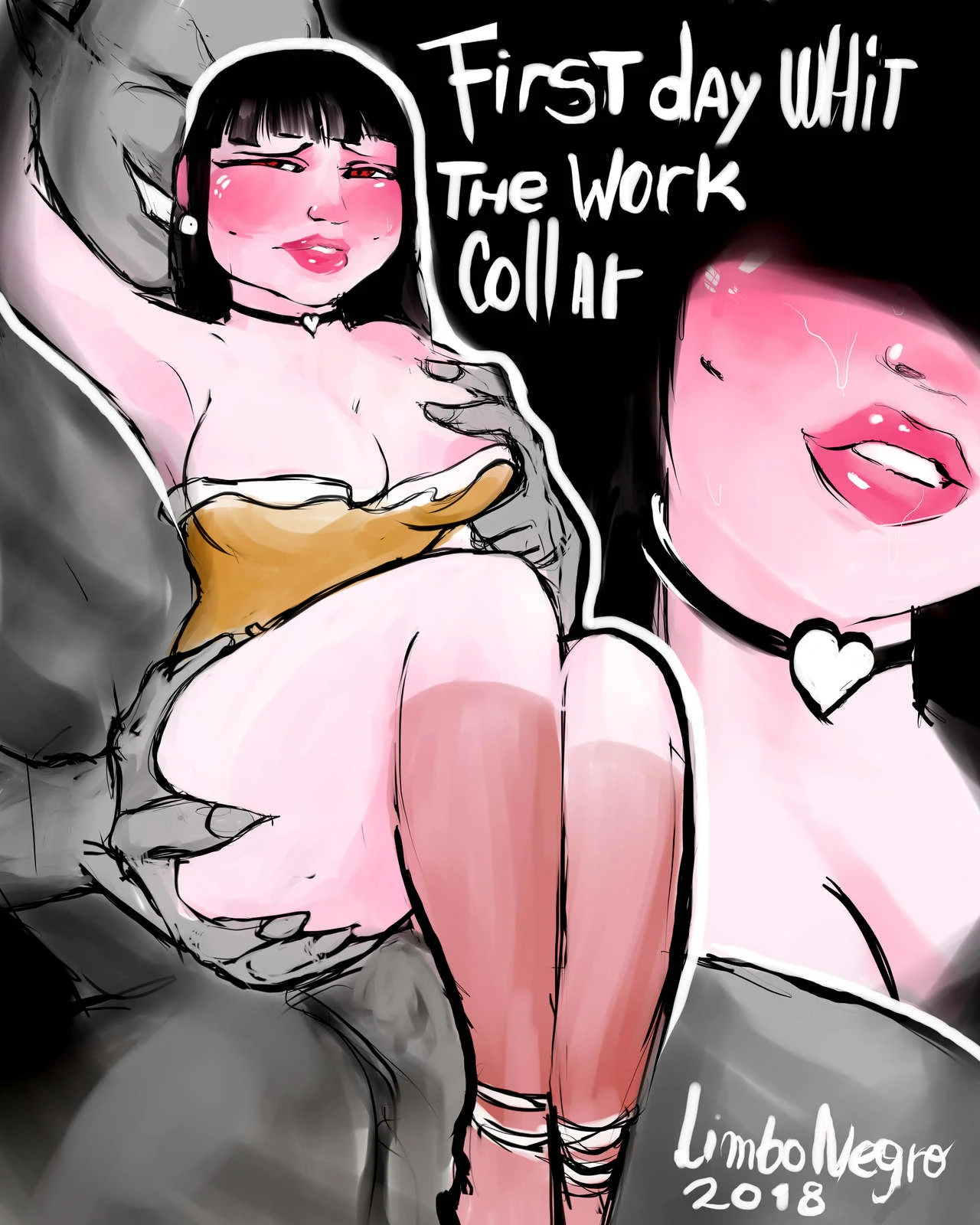 First day whit the collar work porn comic picture 1