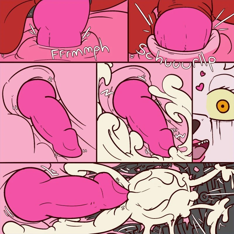 Foxy & Mangle Belly Cum Inflation porn comic picture 7
